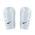 J Guard protective shin guards, white with black logo (pair)