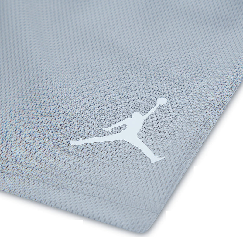 Toddler jersey cuff with white Jordan Jumpman logo on blue mesh