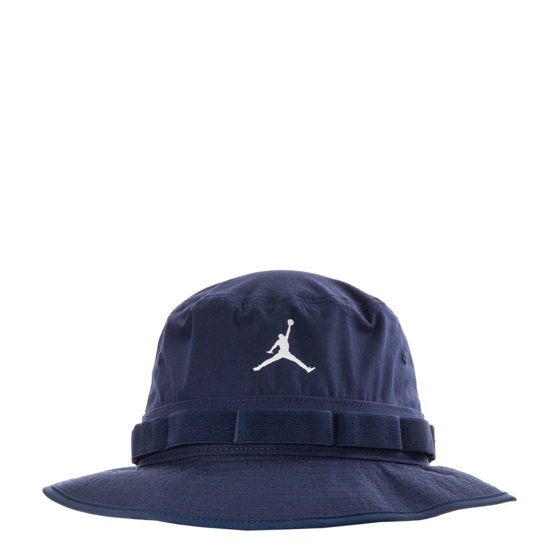 Jordan Jumpman navy bucket hat with white Jumpman emblem