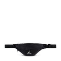 Jordan crossbody waist bag in black with white Jumpman logo and adjustable strap