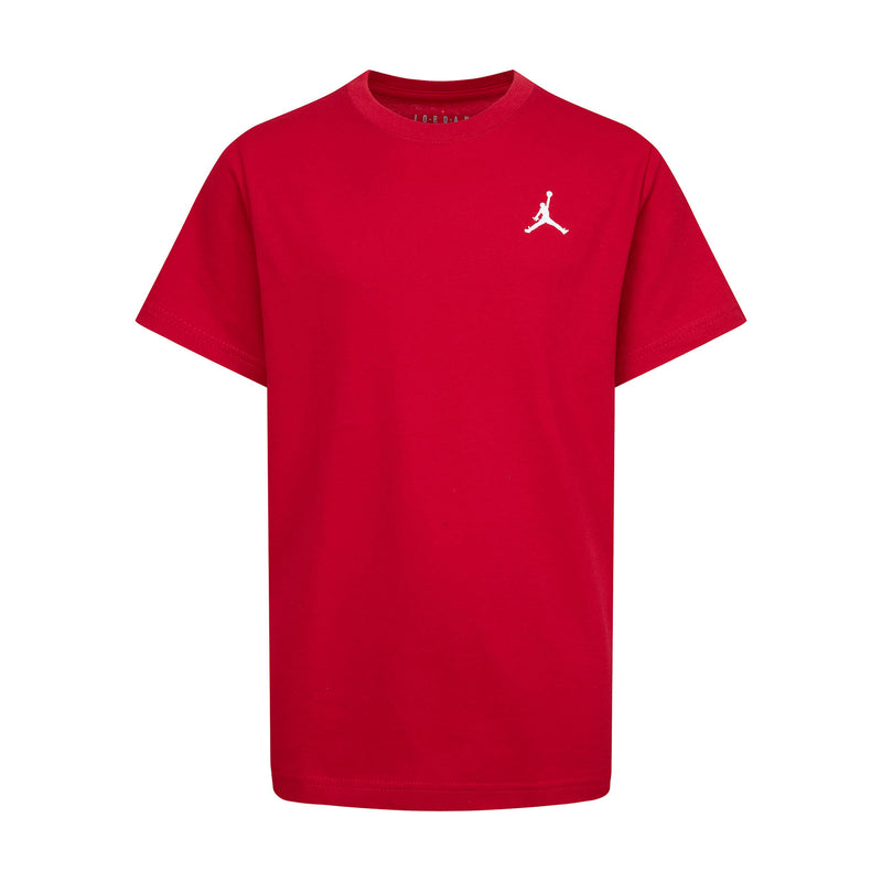 Youth Gym Red crewneck T-shirt with Jumpman logo embroidery at chest