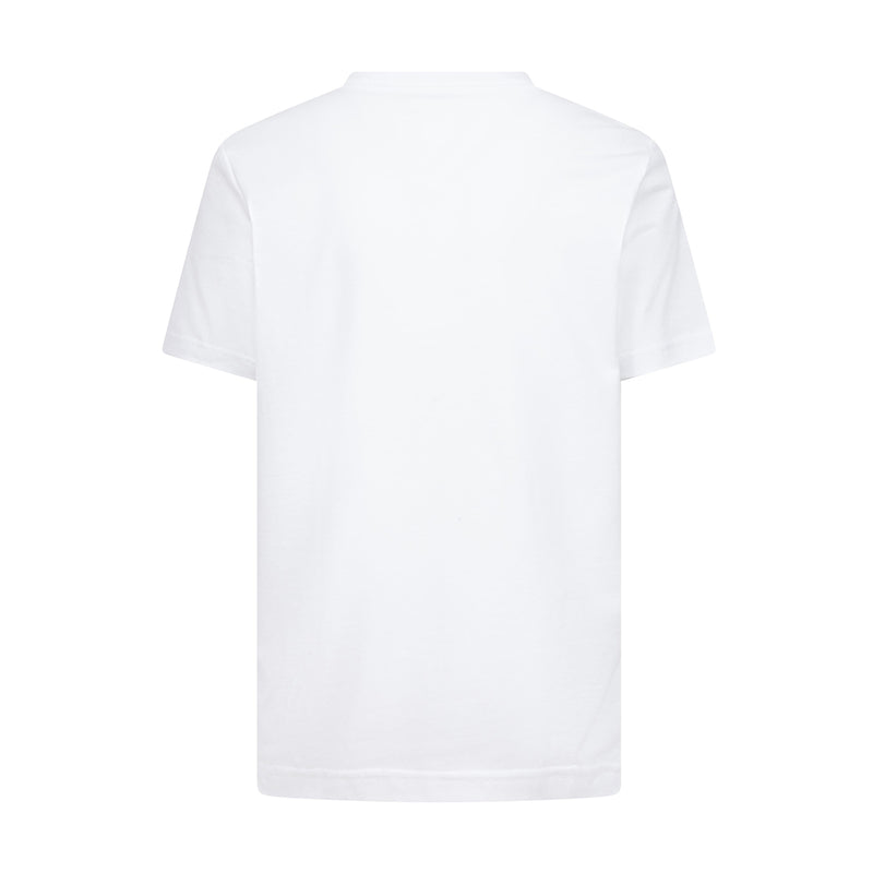 Youth white crewneck tee back view