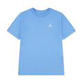 Youth crewneck T-shirt, University Blue, with white Jumpman chest embroidery