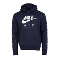 Men's dark navy pullover hoodie with Nike logo and 'AIR' graphic