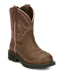 Justin Women's Wanette 8 Inch Steel Toe Waterproof Work Boot