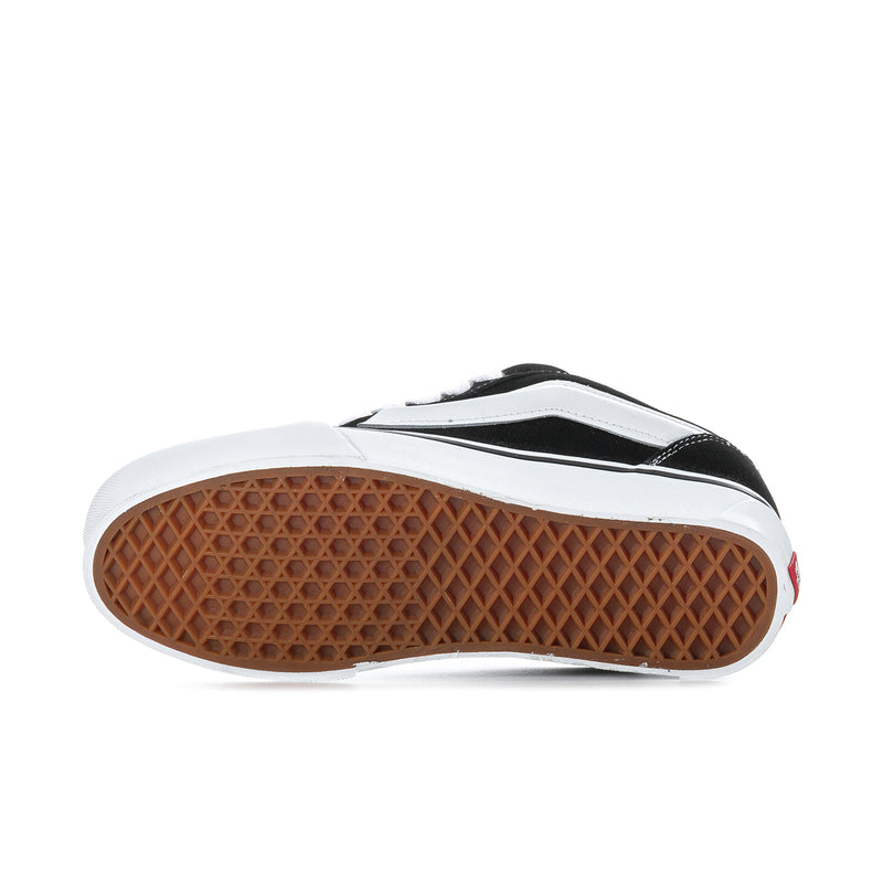 Men's Knu Skool sneakers, gum outsole tread with black-and-white upper.