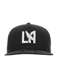 Black baseball cap with white LAFC crest logo on the front