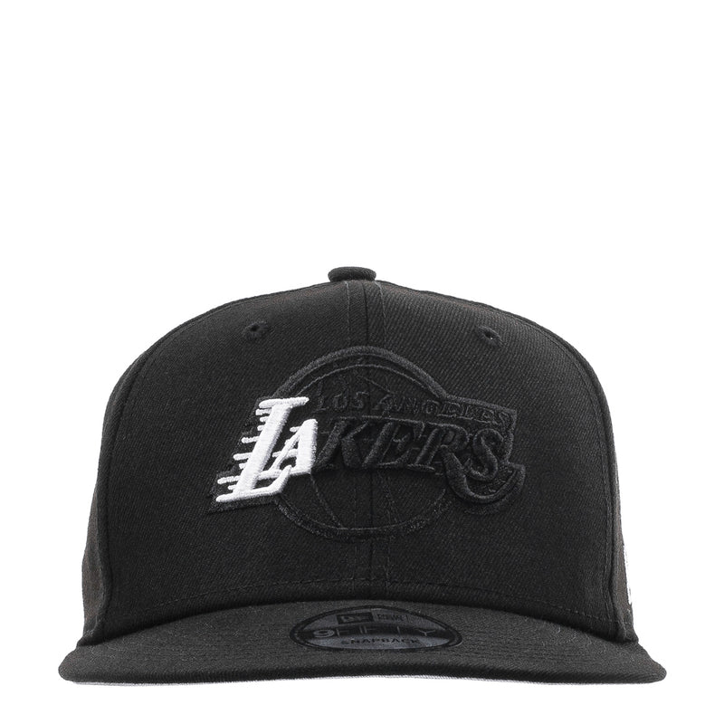 Black Los Angeles Lakers cap with large embroidered LAKERS logo