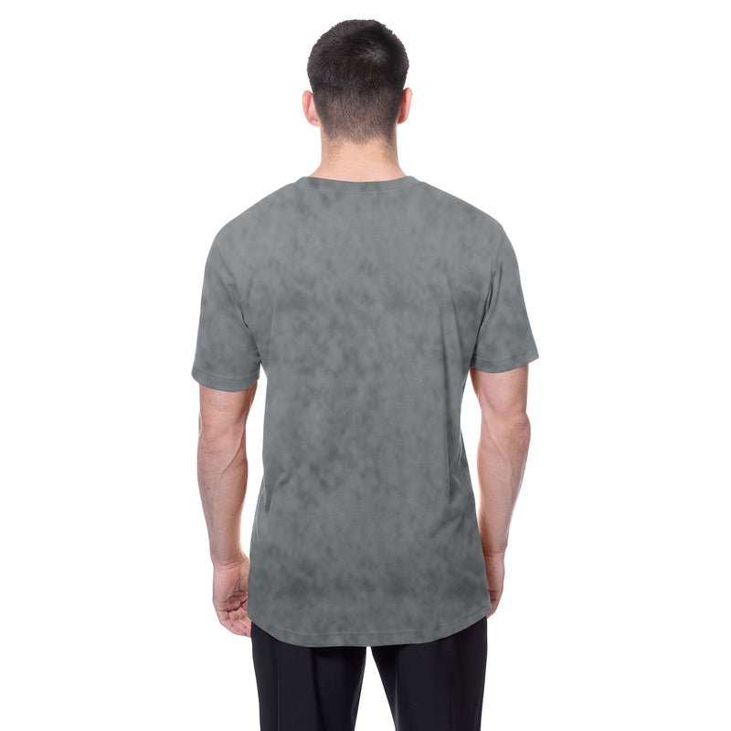 Men's grey Raiders throwback tee, crew neck, short sleeves; plain back