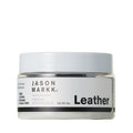 Leather conditioning balm jar, 2 oz, white container with black JASON MARKK Leather label