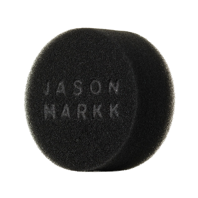 Black foam sponge applicator for leather conditioning balm