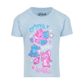 Light blue toddler graphic airbrush T-shirt with Stitch character print at front