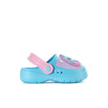 Toddler light-blue clogs with pink strap and Lilo & Angel character print