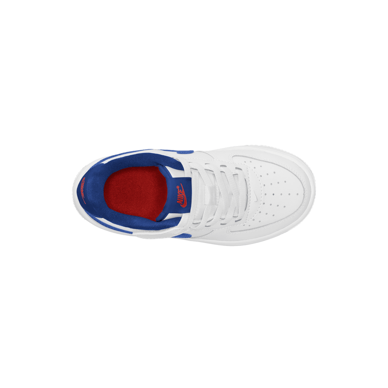 Little Kids' Nike Force 1 Low EasyOn "White Deep Royal Blue"