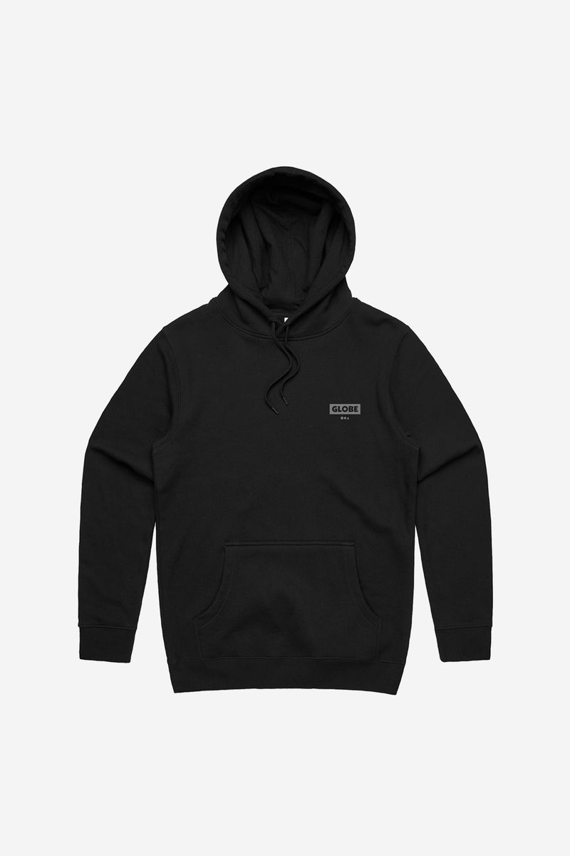 Black Globe Living Low Velocity hoodie with drawstring hood and small chest logo