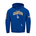 Men's blue hooded sweatshirt with Champions LA front graphic