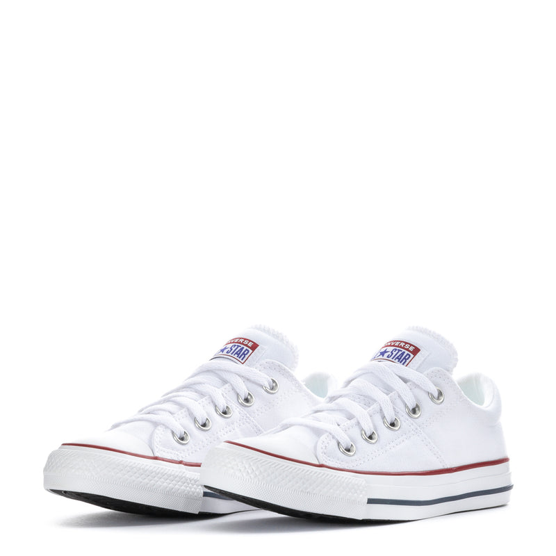 Pair of women's white low-top Converse All Star sneakers, lace-up