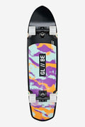 Top-down view of Marauder Cruiserboard 32 Ghost Shark with bold multicolor deck graphic and white wheels.
