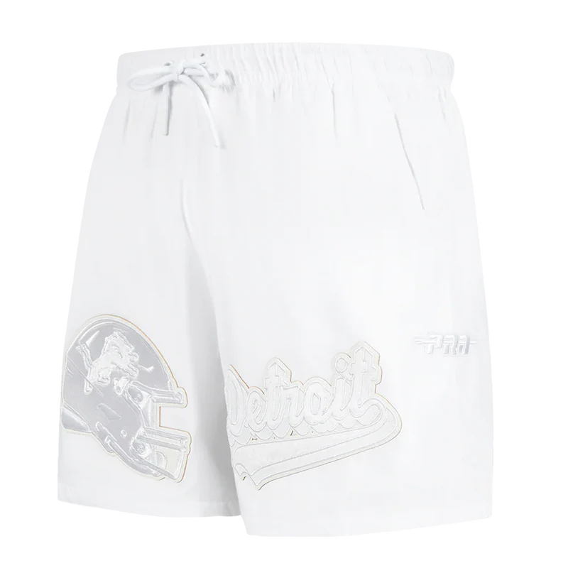 Men's Pro Standard NFL Detroit Lions White Out Woven Shorts