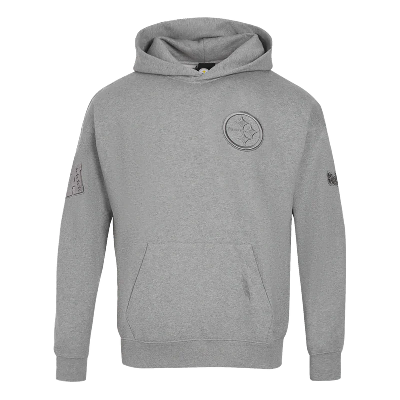 Men's Pro Standard Pittsburg Steelers Neutral Drop Shoulder PO Hoodie "Dark Heather Grey"