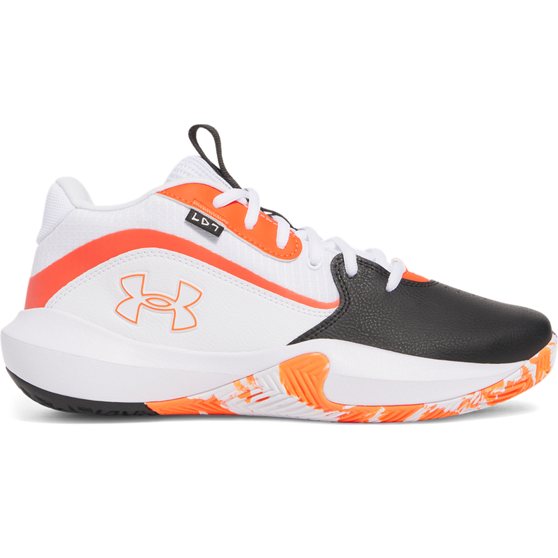 Men's/Women's Under Armour Lockdown 7 Basketball Shoes "White Black Ares Red"