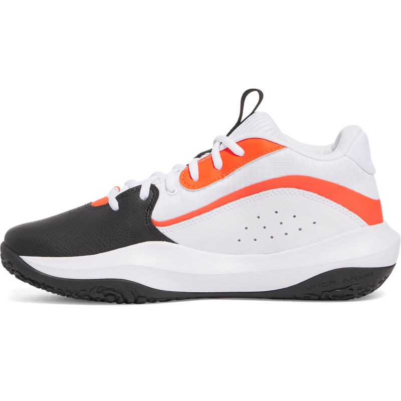 Men's/Women's Under Armour Lockdown 7 Basketball Shoes "White Black Ares Red"