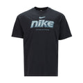 Men's Nike metallic graphic tee, black crewneck with Athletics logo