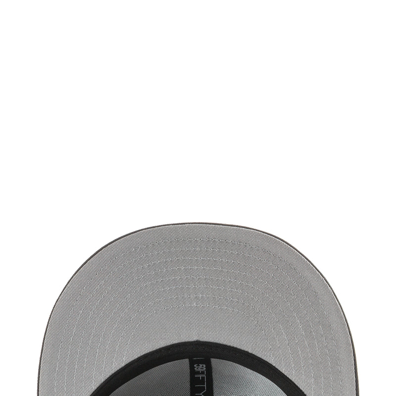 Gray cap underside with black interior band