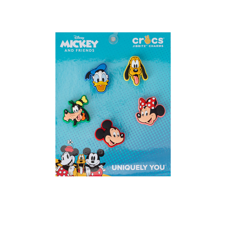 Colorful Disney Mickey and Friends Jibbitz charm 5-pack with character icons