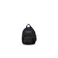 Black mini backpack with top handle and front zip pocket