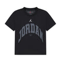 Youth black T-shirt with Air Jordan graphic and Flight Club text on front