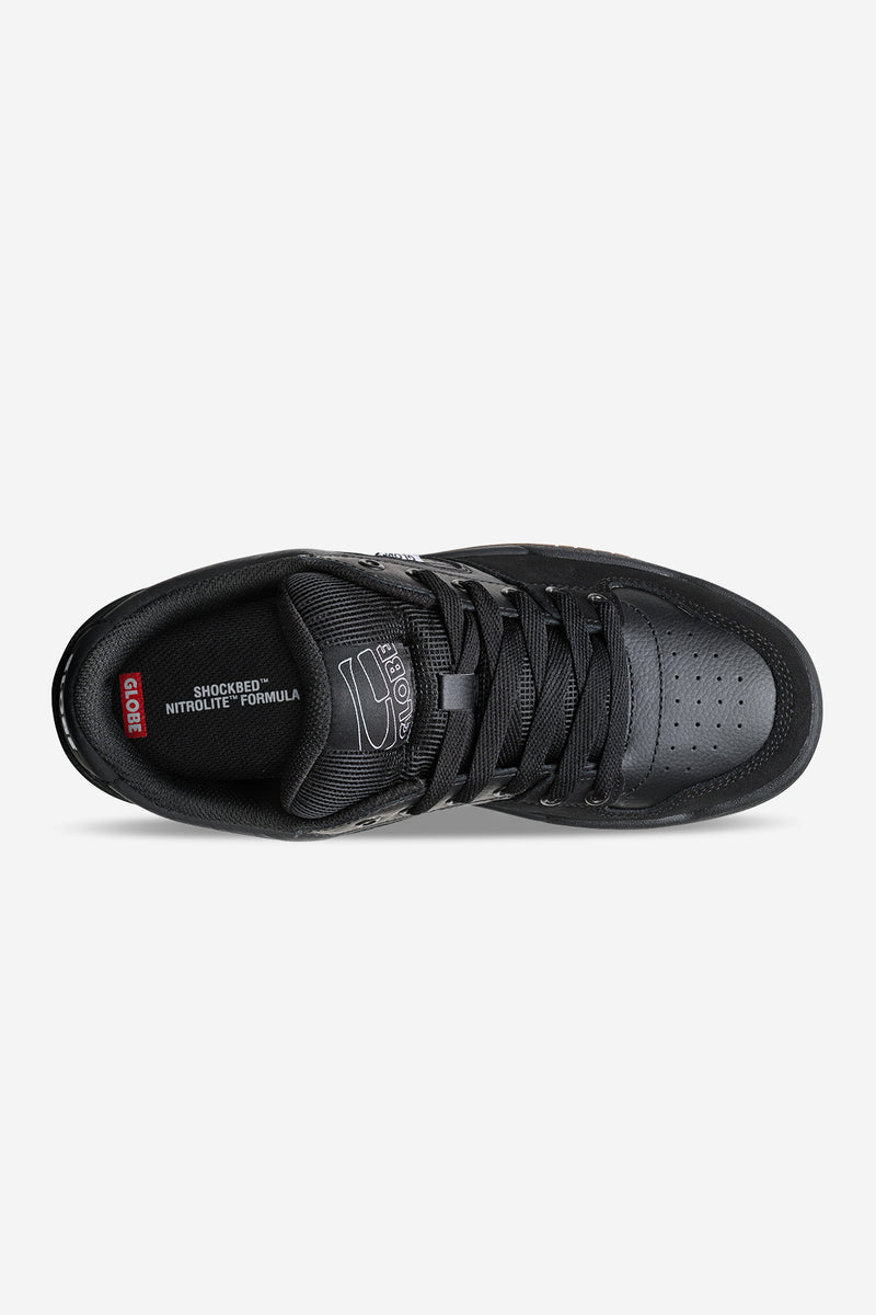 Top view of Mojo 2.0 Black Gum sneaker with mixed materials and a chunky sole