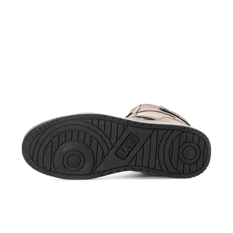 Men's high-top sneakers outsole tread, sidewall detail visible