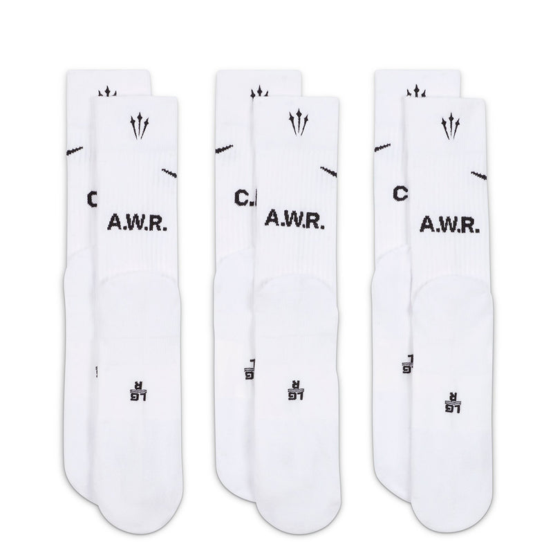 NOCTA CREW SOCKS WHITE (3 PAIRS)