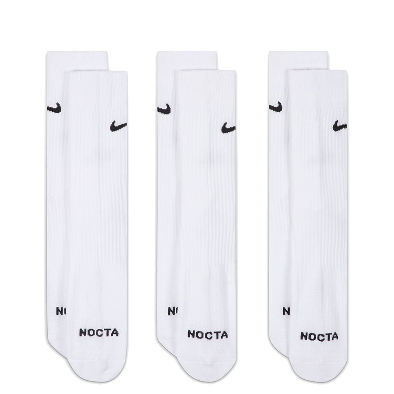 NOCTA CREW SOCKS WHITE (3 PAIRS)