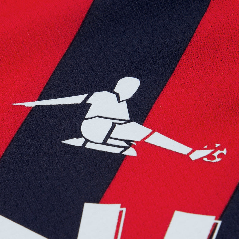 Toddler short set fabric with white printed soccer player graphic