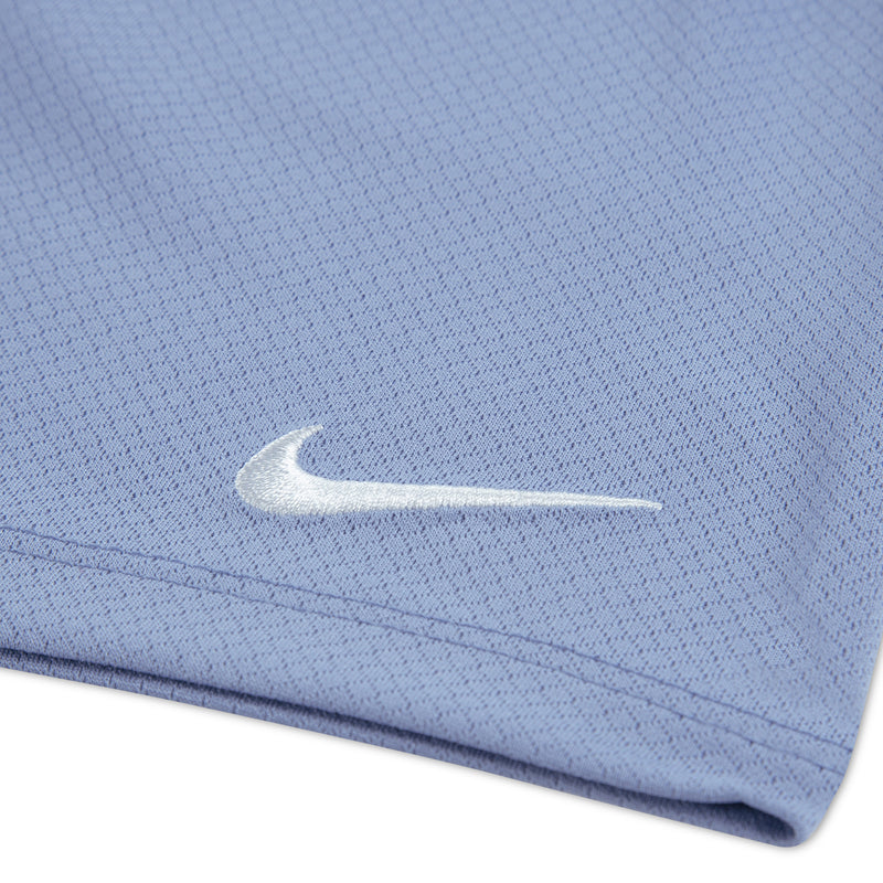 Light blue shorts fabric with white Nike swoosh logo