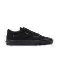 Men's Old Skool low-top sneakers, black canvas, side angle with textured laces