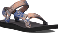 Quarter turn view Women's Teva Footwear style name Original Universal Sunscape in color Waterless Papaya. Sku: 1169376-WSPP