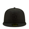 Black baseball cap with raised SD logo on the front