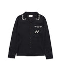 PALM STITCH LS BUTTON UP BLACK