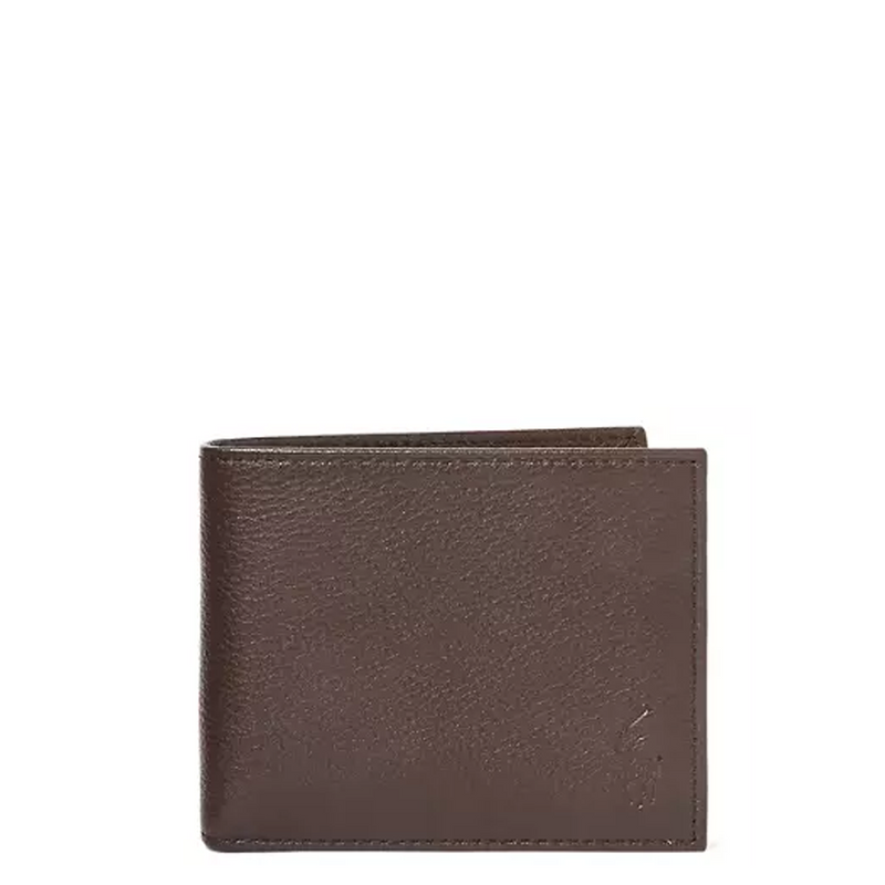 PEBBLED LEATHER PASSCASE BROWN