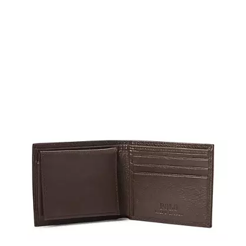 PEBBLED LEATHER PASSCASE BROWN