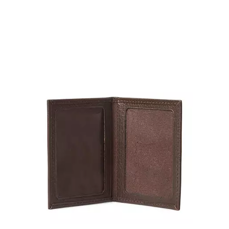 PEBBLED LEATHER PASSCASE BROWN