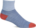 Quarter turn view Women's Sockwell Sock style name Pleated in color Bluestone. Sku: LD255W-660