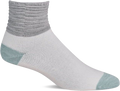 Quarter turn view Women's Sockwell Sock style name Pleated in color Natural. Sku: LD255W-015