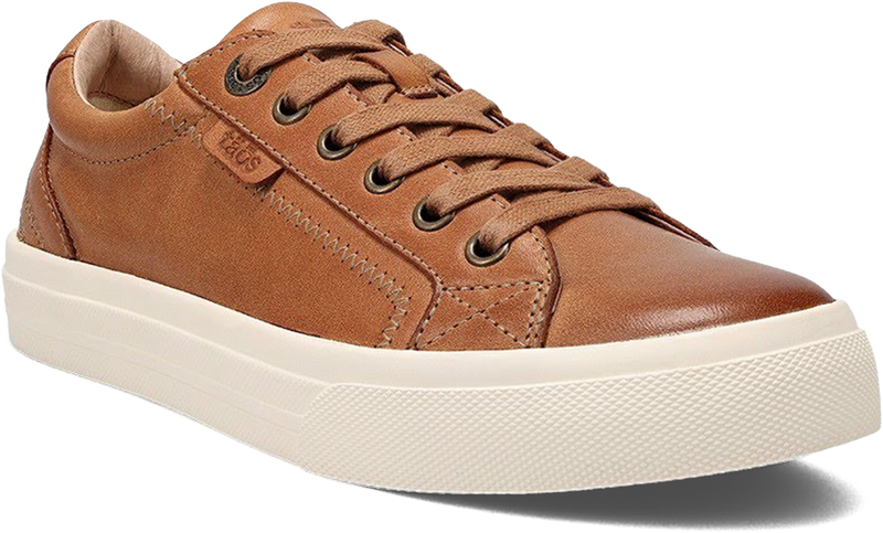 Quarter turn view Women's Taos Footwear style name Plim Soul Lux Wide in color Caramel. Sku: PLX-13994ACARAW