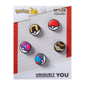 Assorted pokeball-style Jibbitz charms card display, multicolor