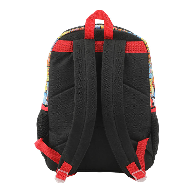 Black backpack back with adjustable padded shoulder straps and top carry handle