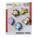 Pokemon-themed Jibbitz 5-pack: five character shoe charms on display